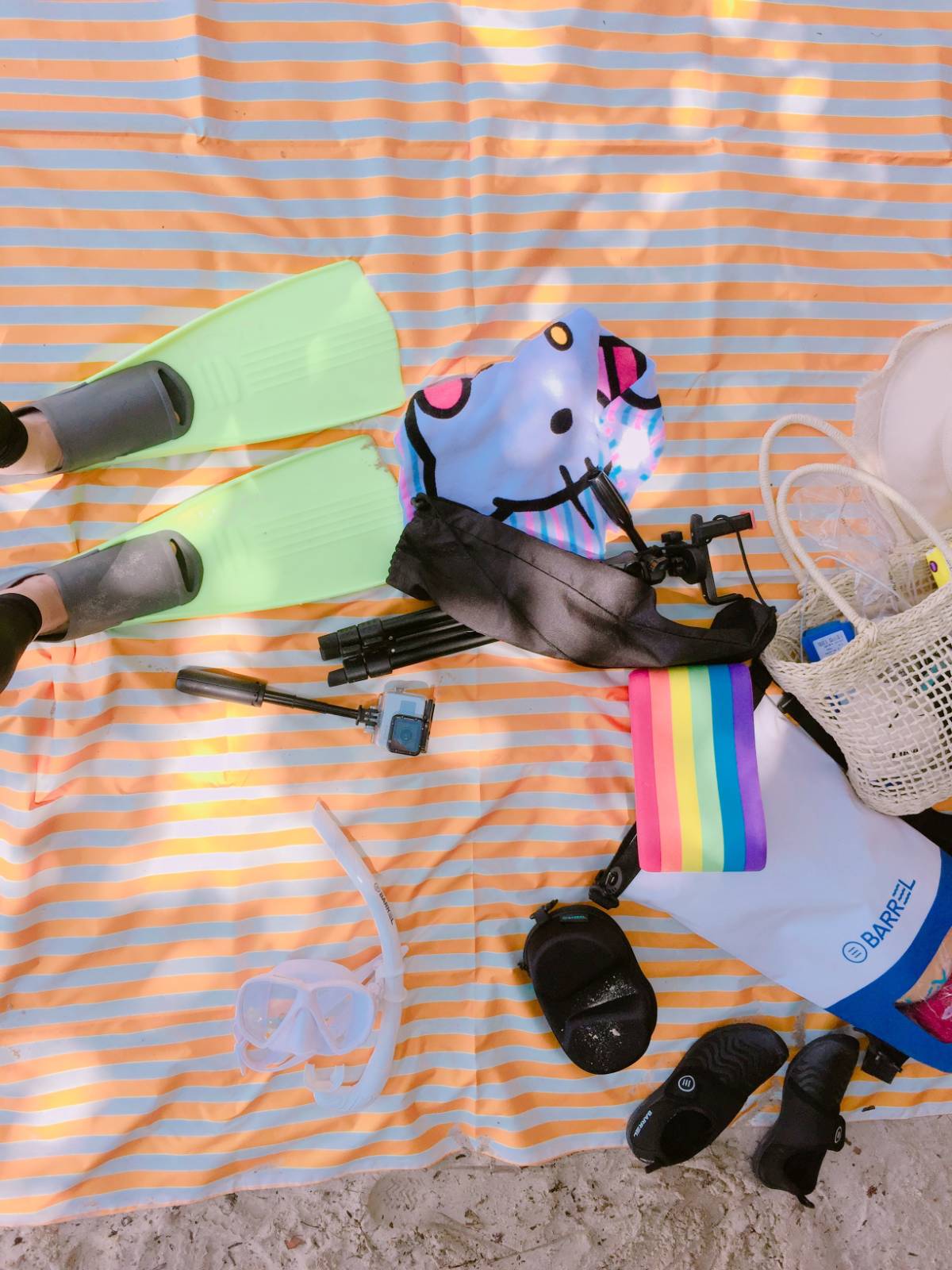 장비만큼은 완벽했던 수영 용품 준비