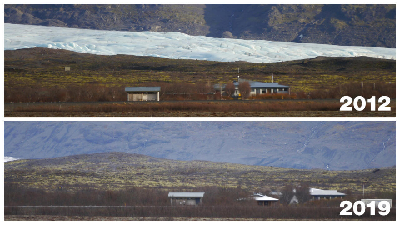 아이슬란드 빙하 경계선. by Gudmundur Ogmundson다른 사진으로 대체. 그 때 사진은 생각에 잠겨있느라 못찍었나보다.