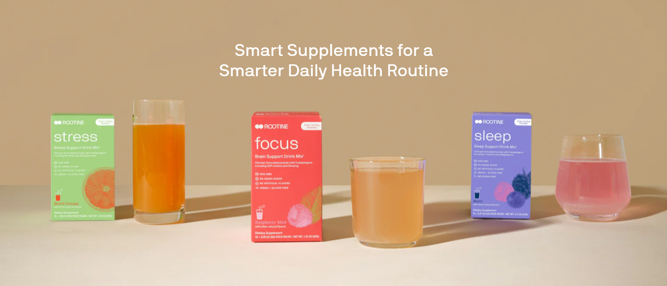 Rootine 음용 파우더 믹스 (출처- Rootine 홈페이지)
