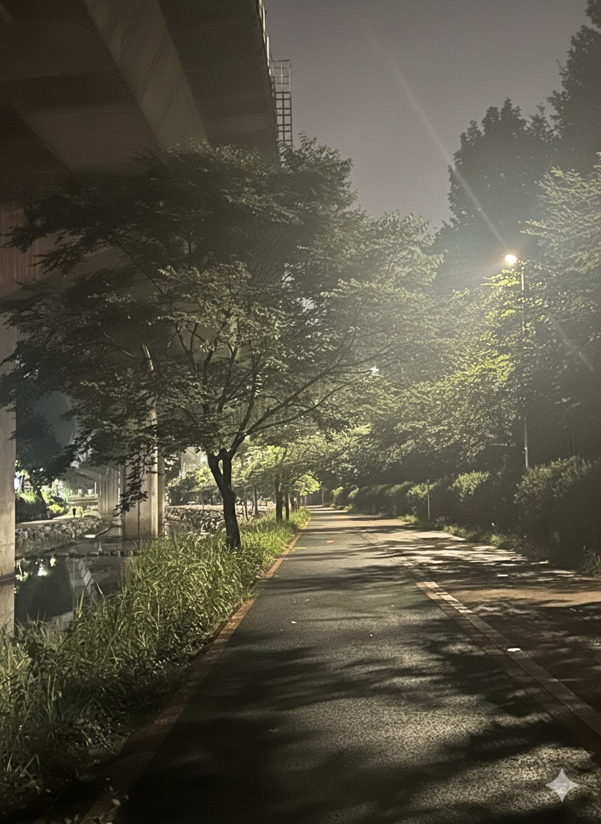 아무 생각 없이 뛰기 너무 좋은 길이에욥 🏃🏻♀️