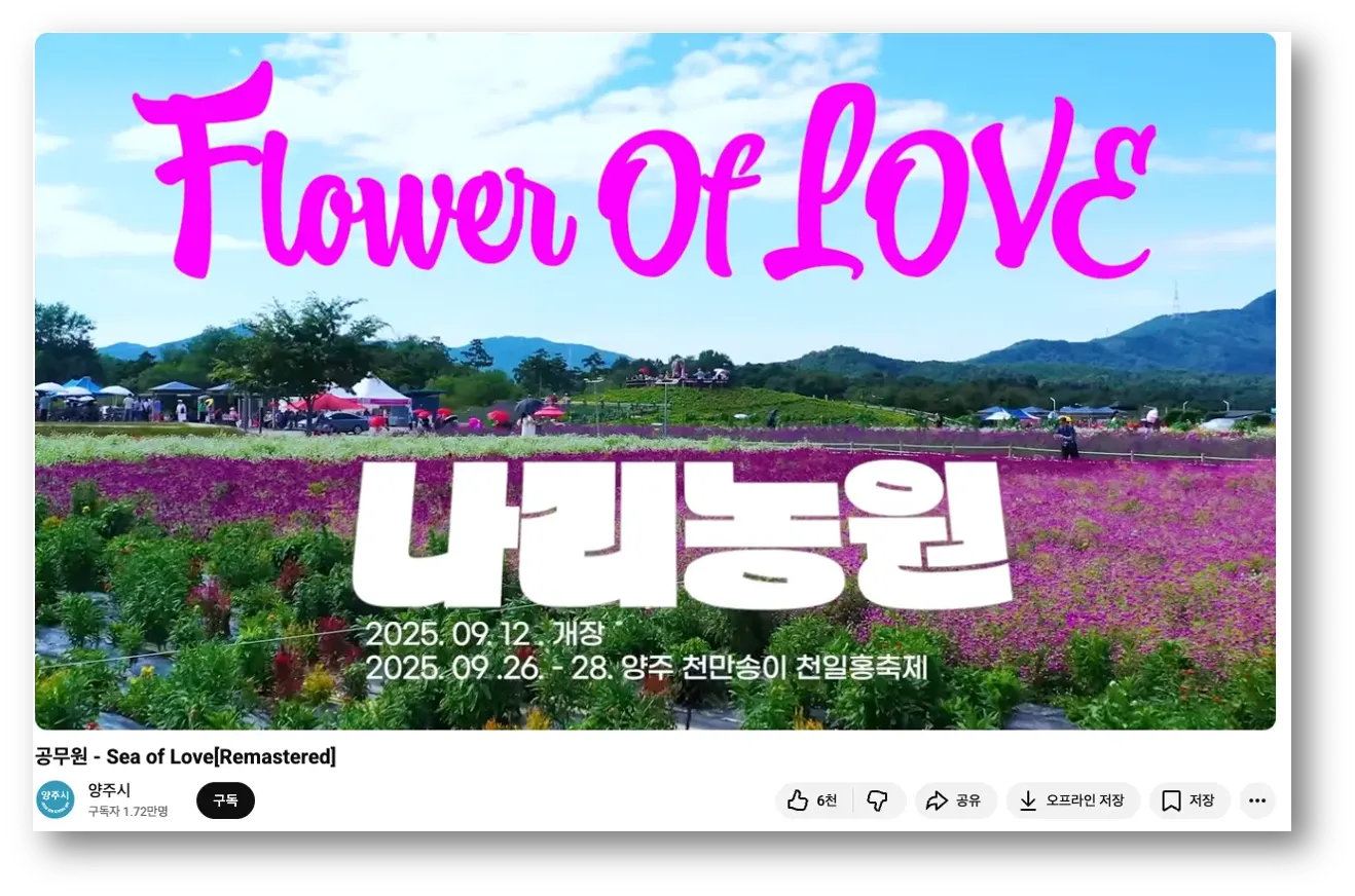 출처: 양주시 유튜브