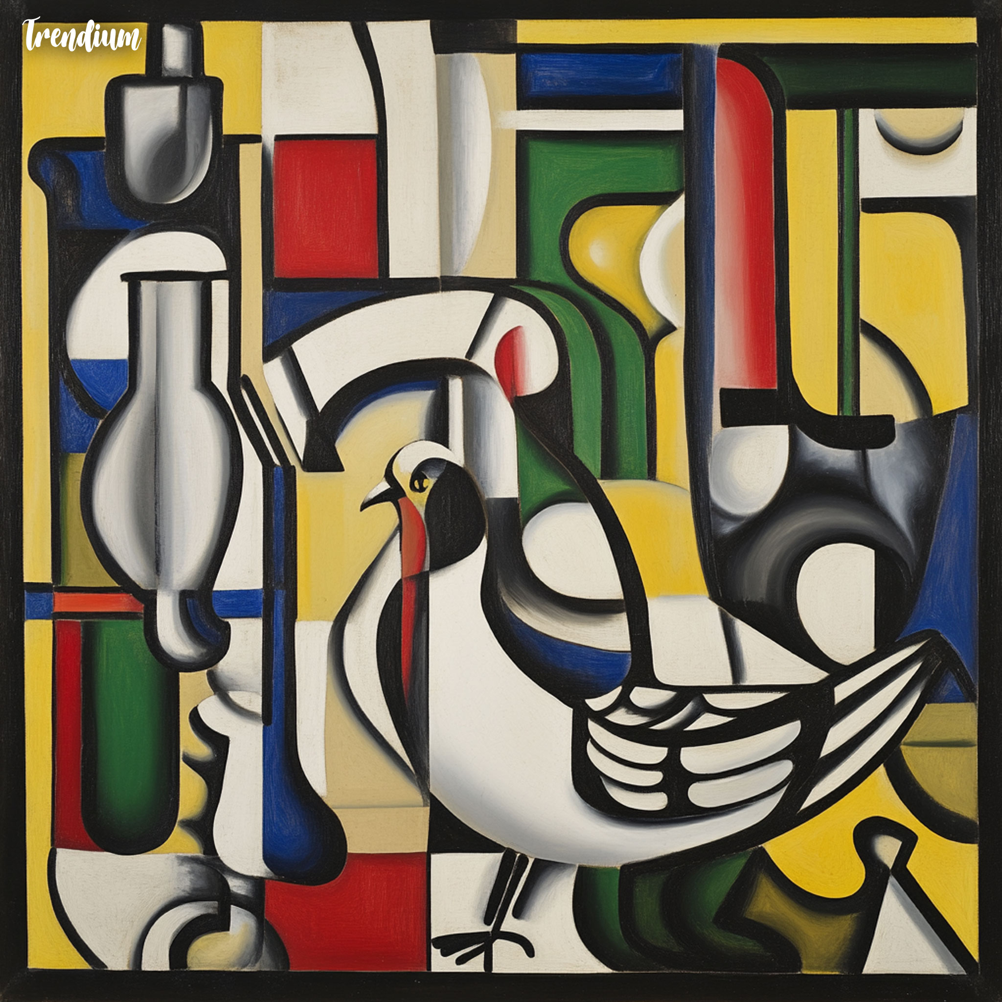 [prompt] dove, tubism, Fernand Léger