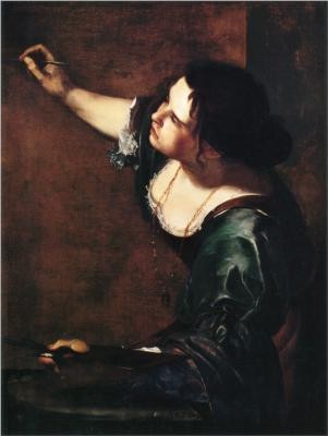 <회화의 알레고리로서의 자화상(Self-portrait as the Allegory of Painting, 캔버스에 유채, 98.6x75.2cm)>(1639) *출처: WikiArt