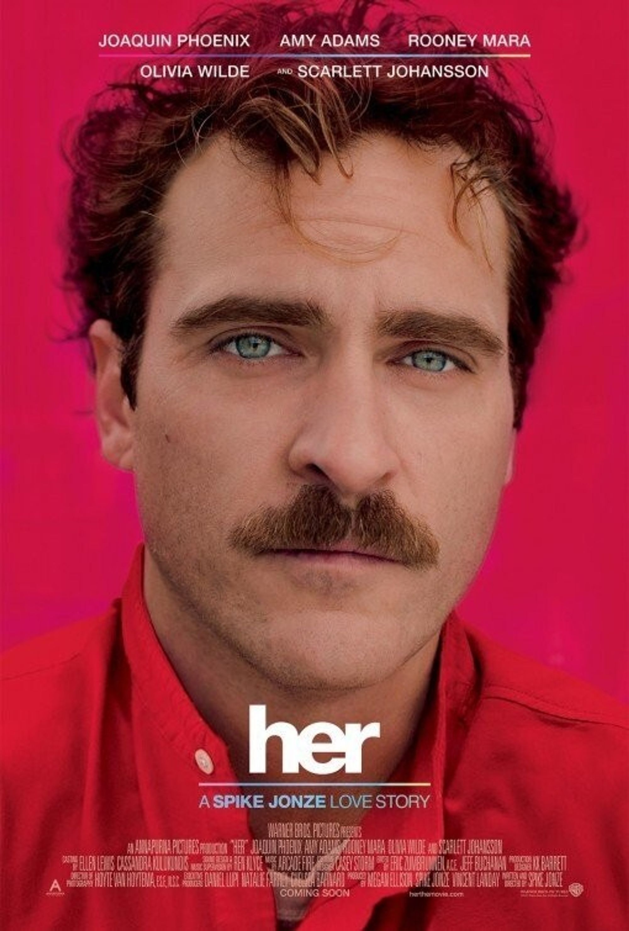 'Her'은 외로운 남자가 AI와 사랑에 빠지는 이야기를 그린 SF 로맨스 영화예요. 