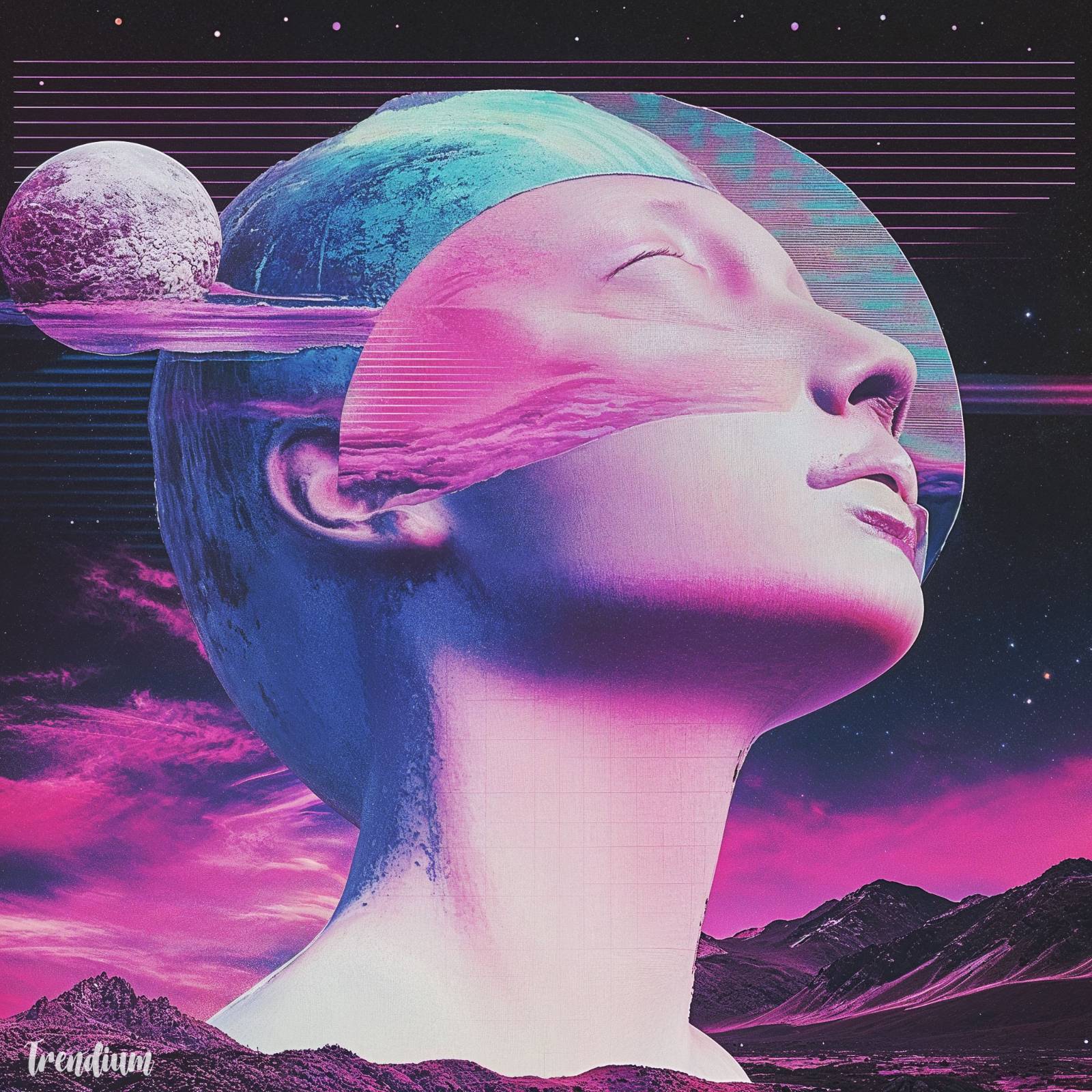 [prompt] vaporwave aesthetic, collage, digital dream, surrealism, vcr glitching