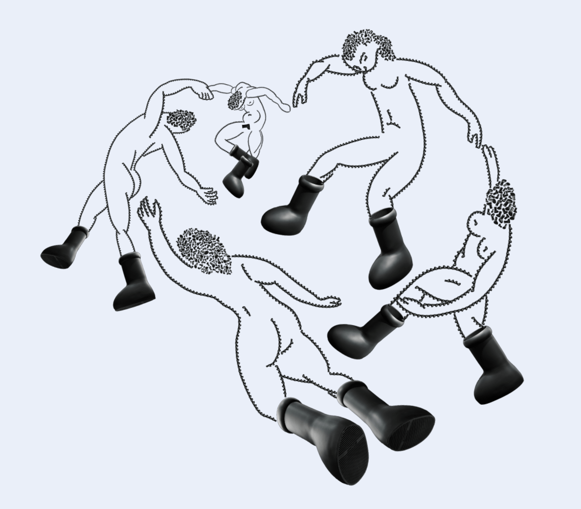 MSCHF 빅레드부츠 블랙