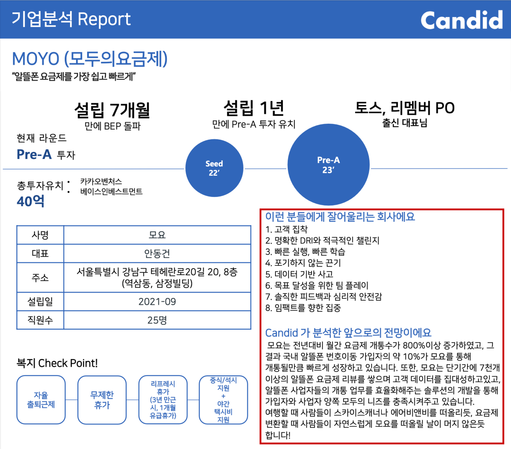 고객사 대표님과 인터뷰를 진행한 뒤, 리포트를 만들어서 후보자에게 전달한다.