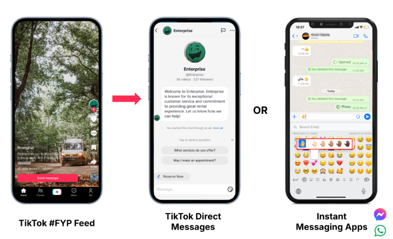 틱톡의 '메시지 광고'