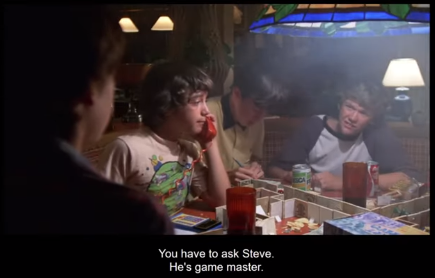 영화 ET의 한장면, Pub에서 먹고 마시며 던전앤드래곤스를 즐기고 있다.