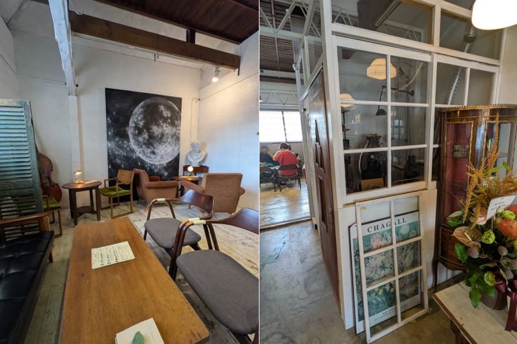 2014년 히로사키() 역앞에 빈티지 가구점으로 오픈, 2년 후 16년에는 2층에 카피도 운영하기 시작 이번 7월 18일자 리뉴얼 후에는 카페와 가구점을 1층 한장소에 어우러지게 연출하는 장소로 변신했어요. 그리고 2층은 스태프룸. 노동과 여가를 고려한 리-뉴얼이었을까요. 