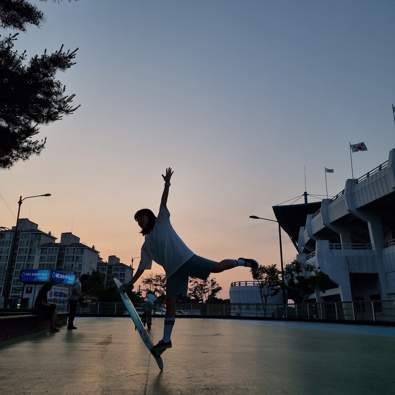 보드를 즐겨타는 옥희님