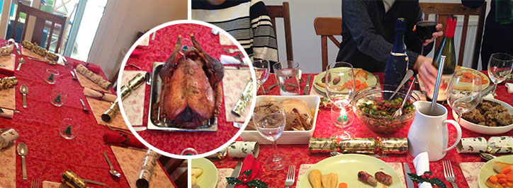 2014년 친구의 동료네 집에서 먹은 크리스마스 음식