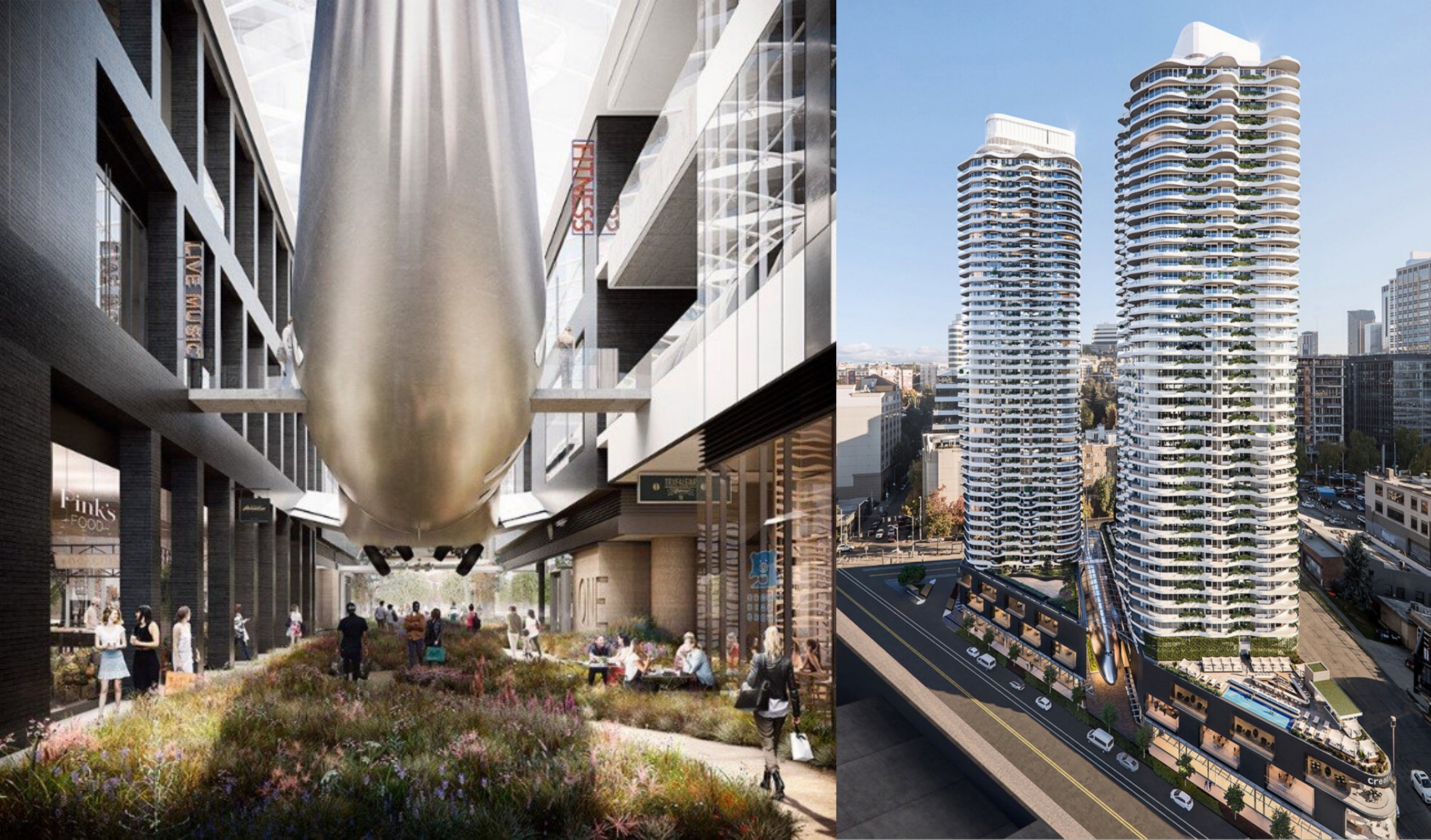 보잉 747기는 길이가 250피트, 높이가 65피트(76 x 20m)인데요, 오피스 겸 주거 시설로 변신한 건축은 타워 빌딩 사이 약 4미터 높이에 위치하게 돼요.