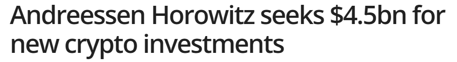 Andreessen Horowitz seeks $4.5bn for new crypto investments – News – BitSmart.US