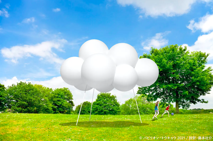 후지모토 소우의 Cloud Pavilion, 2021 도쿄, 내일을 모티브로 한 파빌리온 작품이에요. 2021은, 올림픽이 전부가 아니랍니다.