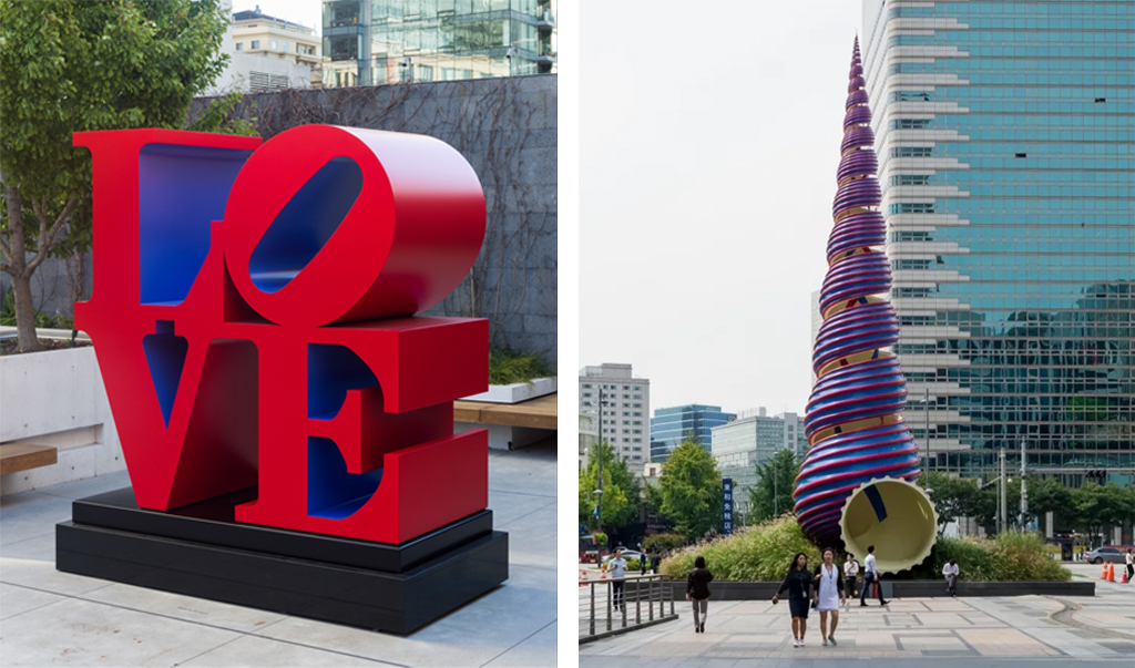 (좌) Love, Robert Indiana, 1966-1999  |  (우) Spring, Claes Oldenburg, 2006