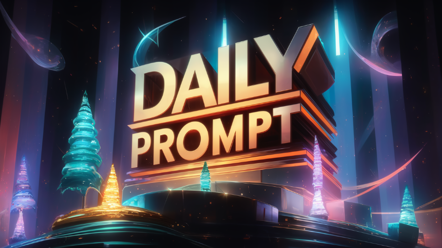 a 3d type logo of Daily Prompt