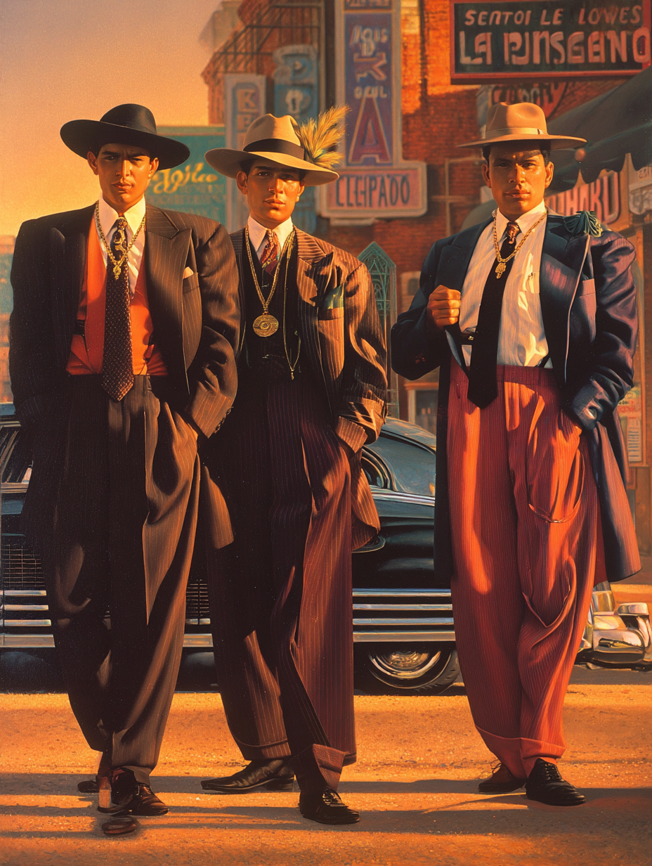 미드저니의 파추코 문화 인물 해석