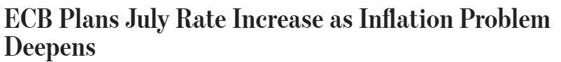 https://www.wsj.com/articles/ecb-plans-july-rate-increase-as-inflation-problem-deepens-11654776101