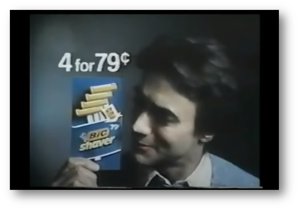   출처: Bic Disposable Shaver Commercial (1978)