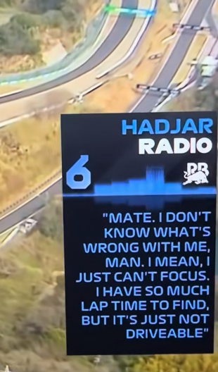 갑자기 지난 일본 GP에서 좌석 벨트의 문제로 하자르가 그 곳의 고통을 받았던게 생각나네요. ㅋㅋ