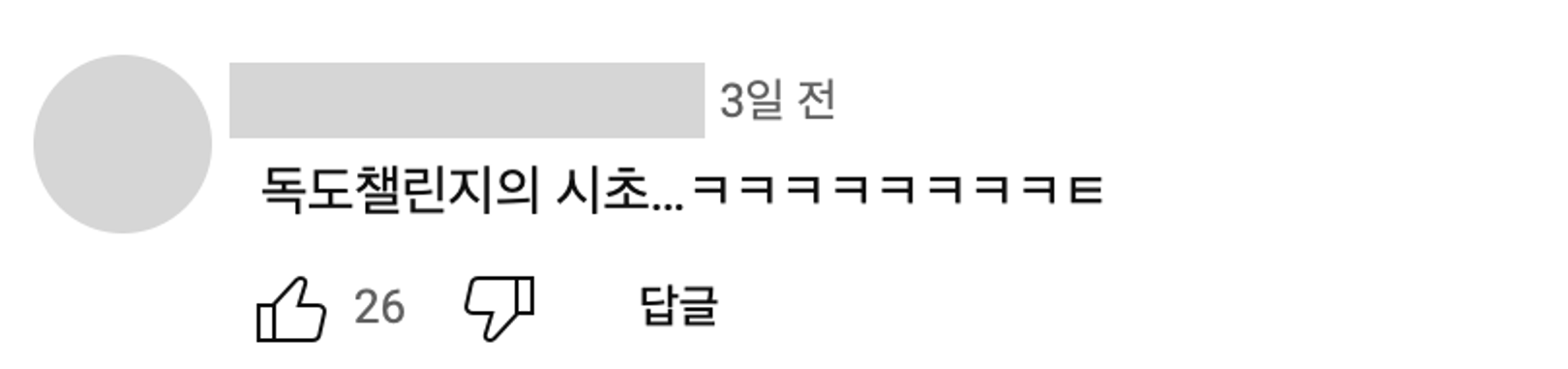 이미지 = 유튜브 채널 ‘Gnoea’ 영상 댓글 캡쳐(https://youtube.com/shorts/Yq6-K_IDl90?si=0H9HixTcqrCaxK2k)