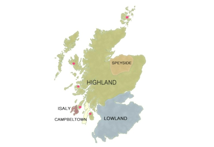 스코틀랜드 위스키 지도