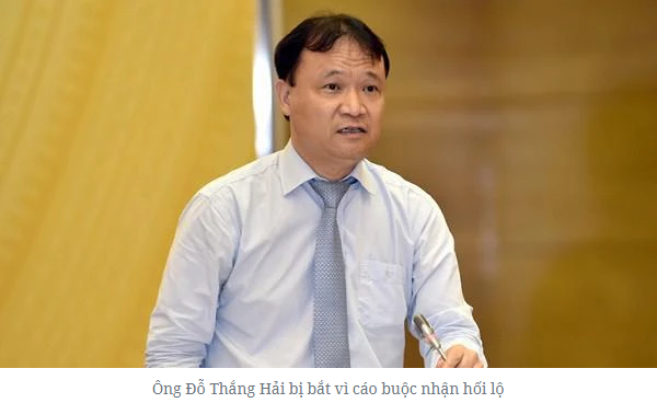 도 탕 하이는 뇌물수수혐의로 체포되었습니다