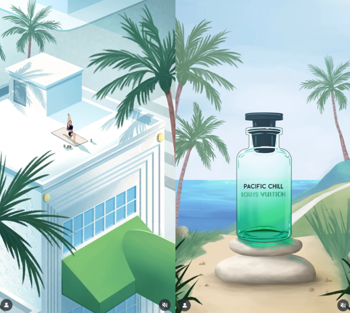 @luisvuitton / 설명 : '퍼시픽 칠' 제품 광고