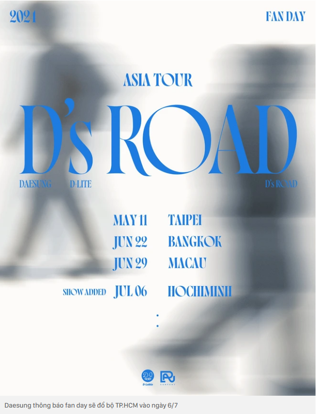 대성, 7/6 호치민시 상륙한다는 팬 데이 공지해