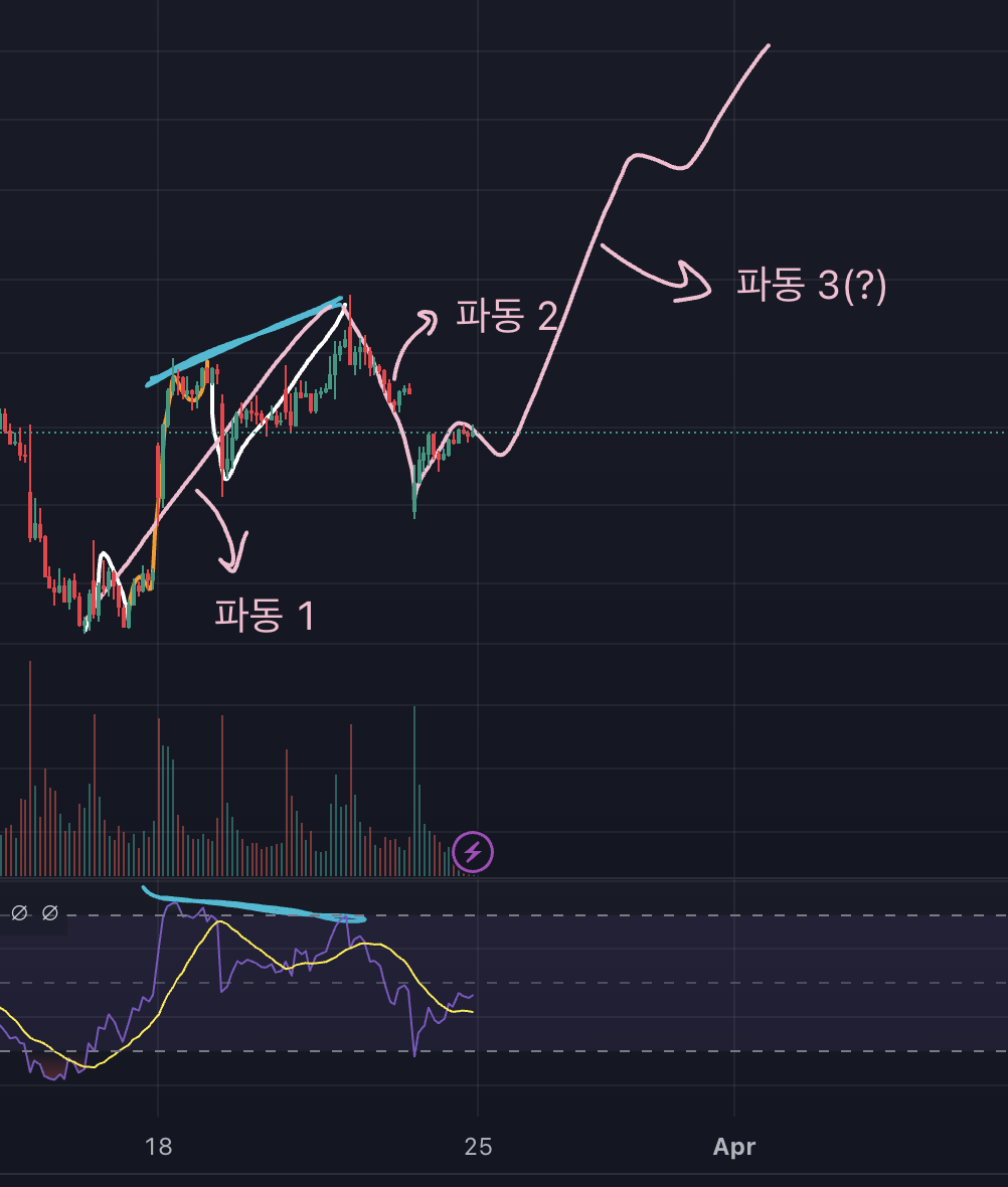 테슬라 차트, 30분봉