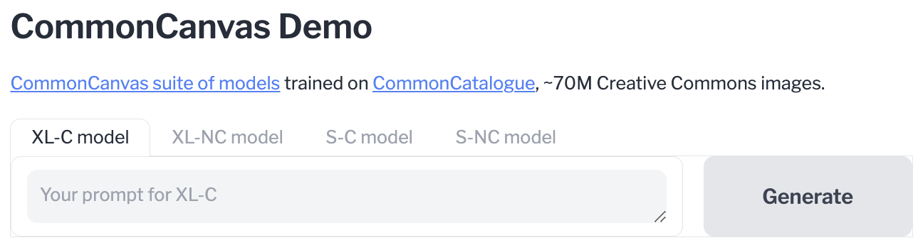 XL-C model(상업적 이용 가능한 모델) 선택