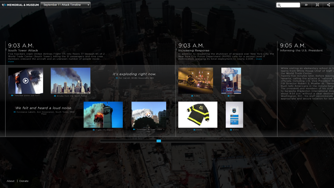 September 11 Attack Timeline 출처: 9/11 MEMORIAL & MUSEUM