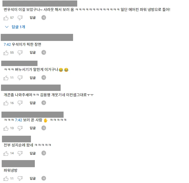 이미지 = 유튜브 댓글 캡처 (https://www.youtube.com/watch?v=vEnwQfmdMRI)