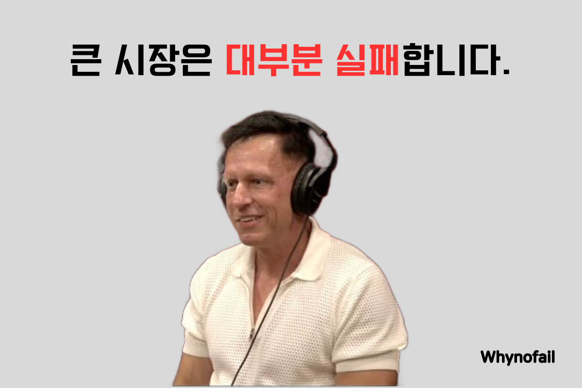 큰 시장은 대부분 실패합니다. - 피터 틸의 썸네일 이미지