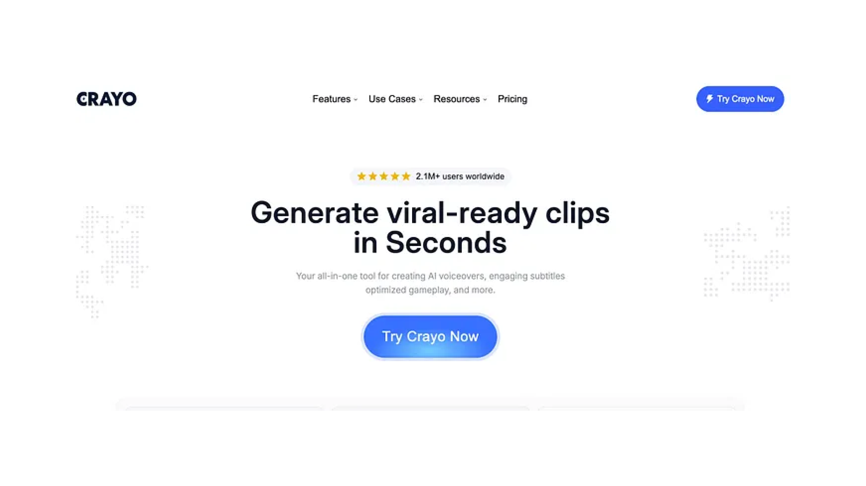 Crayo.AI 대시보드 인터페이스