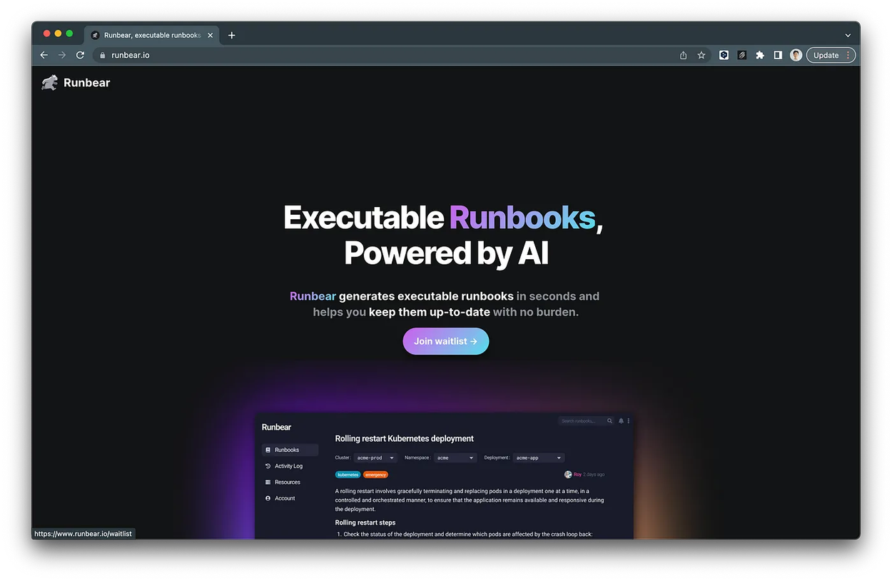 회사 내부 데브옵스 엔지니어들의 운영을 효율화 해주는 것을 목표로 만들었던 서비스, 런베어.