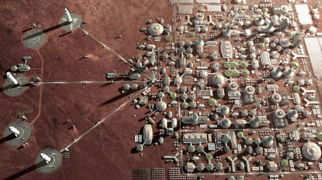 스페이스X에서 상상한 화성 미래 도시 (사진 출처: 스페이스X)