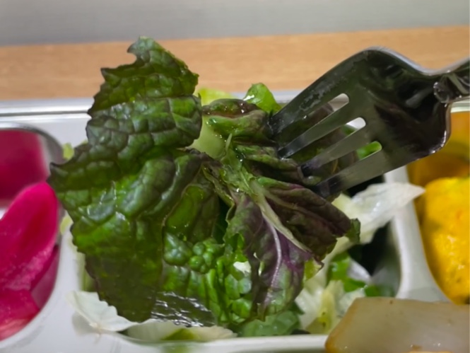 샐러드는 차갑게 왔어요!