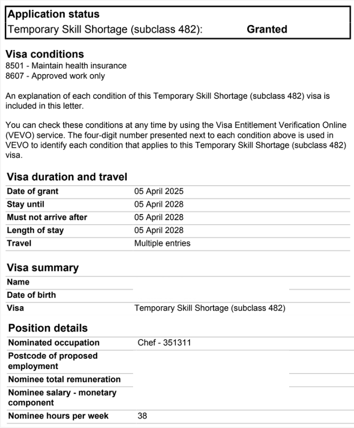 @ Yes 이민 법무 회원님 비자 승인 레터
