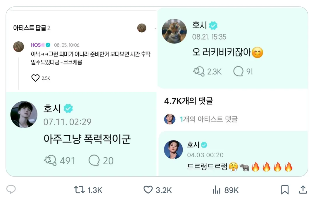 이미지 = X 캡처 (https://x.com/mytiger615/status/1952542208982241748)