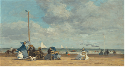 트루빌 해변(Beach at Trouville), 1864, 외젠 부댕(Eugène Louis Boudin)