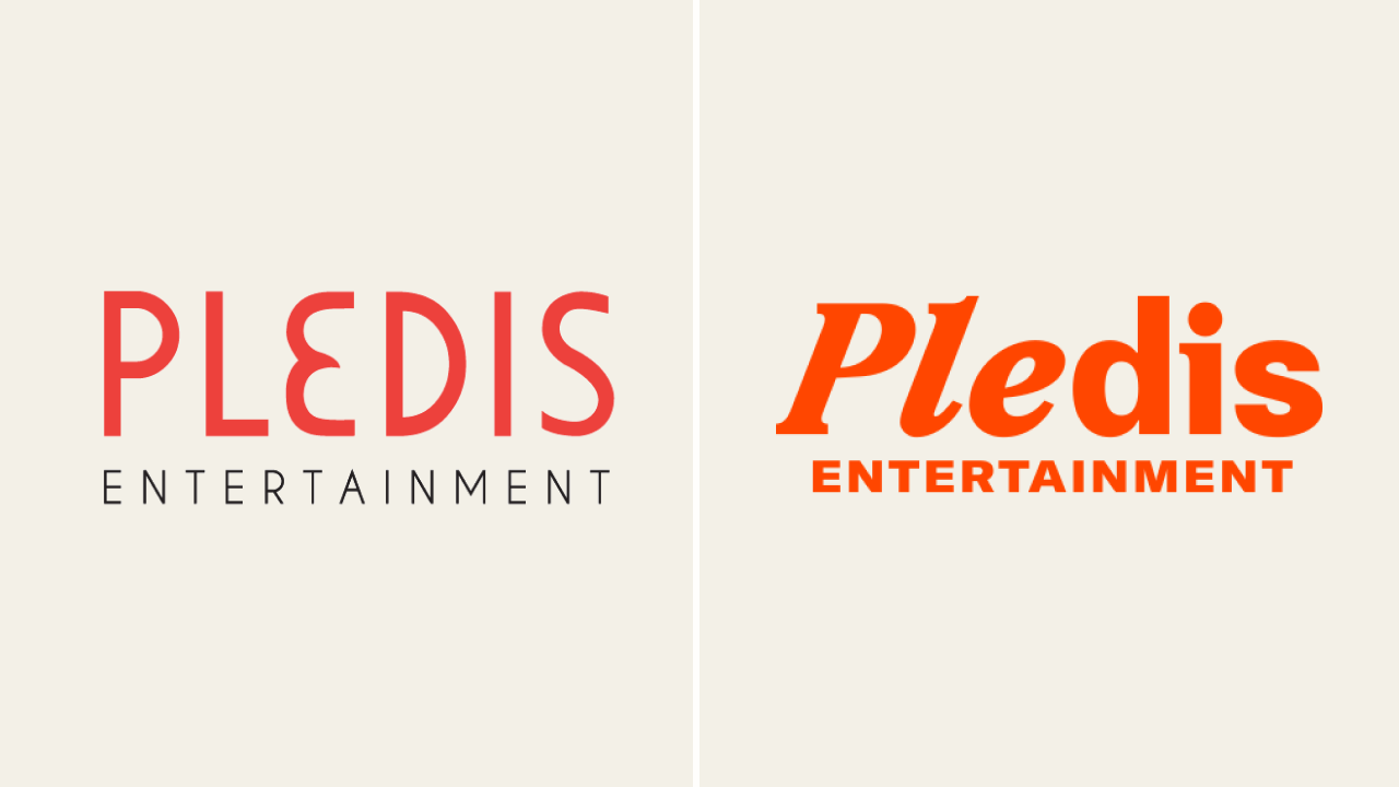 (좌) 플레디스 기존 로고, (우) 신규 로고