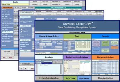 당시 유니버설 컴퓨터 시스템즈의 자동차 딜러들이 쓰던 CRM