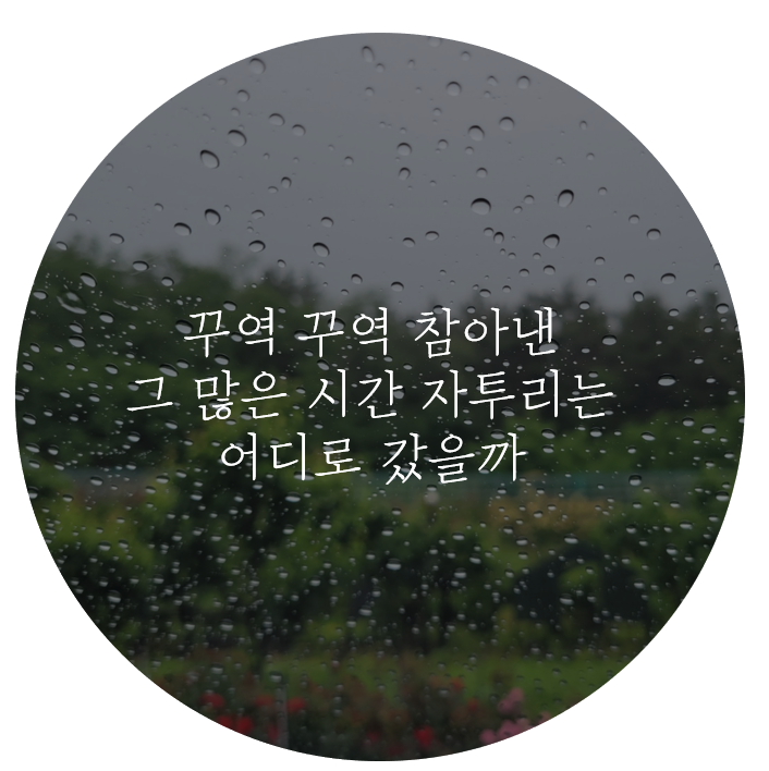 여섯 번 째 글쓰는 마음을 써내려가는 비오는 오늘&nbsp;