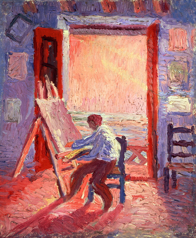 <스튜디오에서 그린 자화상 Self-Portrait in the Studio>1919