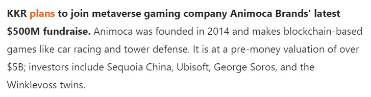 KKR to Join $500 Million Funding for NFT Creator Animoca, Sources Say - Bloomberg