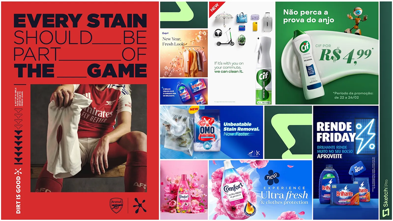 Sketch Pro로 제작한 콘텐츠 디자인 (Unilever)