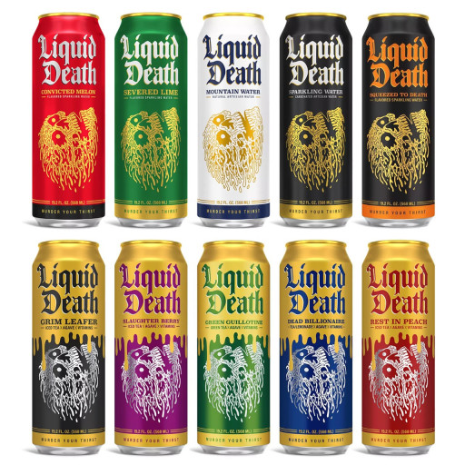 <리퀴드 데쓰의 트레이드 마크가 된, 해골 디자인>