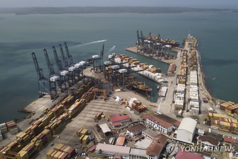 파나마 운하 크리스토발 항구 시설 (출처=연합뉴스)